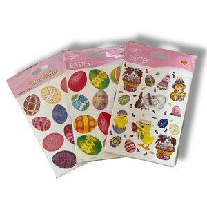 Beistle Easter Stickers Lot 2006 Eggs Bunny Vintage